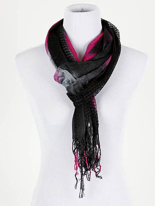 SCARF   COLOR GRADIENT  JTF99085BLK - Scarvesnthangs
 - 3