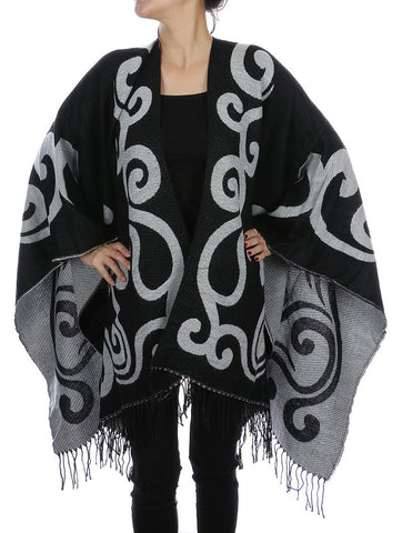 SCARF   SPIRAL PRINT  JTF991051BLK - Scarvesnthangs
 - 2