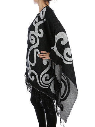 SCARF   SPIRAL PRINT  JTF991051BLK - Scarvesnthangs
 - 3