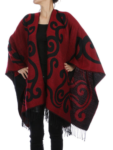 SCARF   SPIRAL PRINT  JTF991051RED - Scarvesnthangs
 - 2