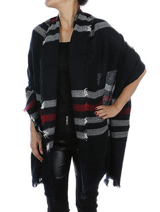 SCARF   KNITTED  JTF991301BLK - Scarvesnthangs
 - 1