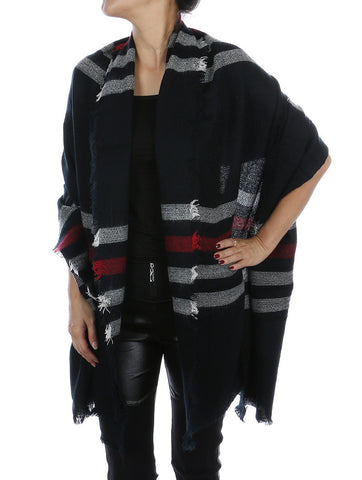 SCARF   KNITTED  JTF991301BLK - Scarvesnthangs
 - 2