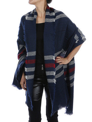 SCARF   KNITTED  JTF991301NVY - Scarvesnthangs
 - 1
