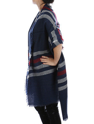 SCARF   KNITTED  JTF991301NVY - Scarvesnthangs
 - 3
