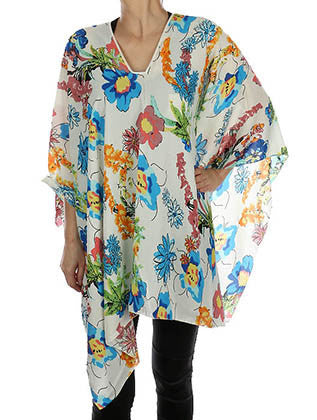 SCARF   FLORAL PRINT  JTF99196BLU - Scarvesnthangs
 - 1