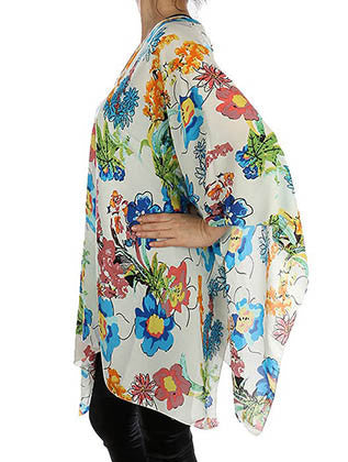 SCARF   FLORAL PRINT  JTF99196BLU - Scarvesnthangs
 - 3