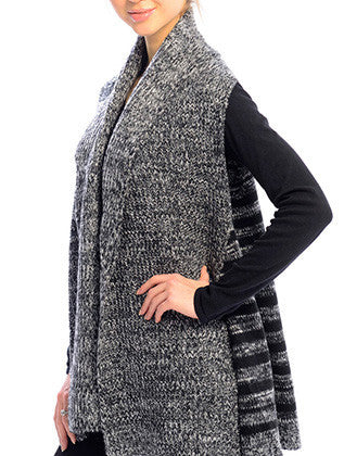 SCARF   KNITTED LAYERED  JTF99202BLK - Scarvesnthangs
 - 3