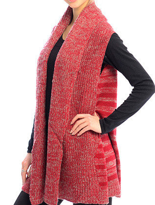SCARF   KNITTED LAYERED  JTF99202RED - Scarvesnthangs
 - 3