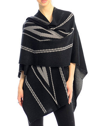 SCARF   CAPE STYLE  JTF99208BLK - Scarvesnthangs
 - 3
