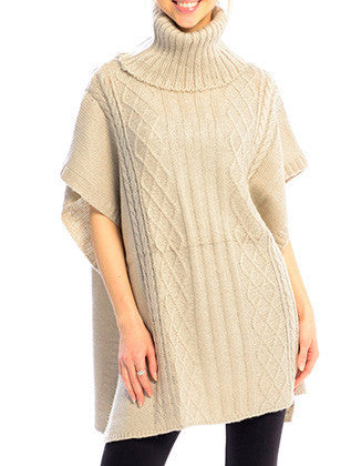 SCARF   TURTLE NECK  JTF99210BEG - Scarvesnthangs
 - 1