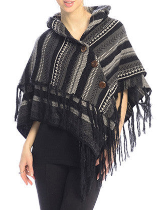 SCARF   LAYERED FRINGE  JTF99227BLK - Scarvesnthangs
 - 3