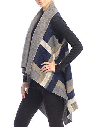 SCARF   ROUND LAYERED NECK  JTF99235NVY - Scarvesnthangs
 - 3