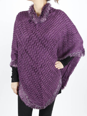 SCARF   METALLIC THREAD ACCENT  JTF9962PUR - Scarvesnthangs
 - 2
