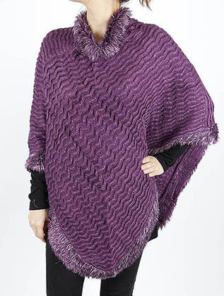 SCARF   METALLIC THREAD ACCENT  JTF9962PUR