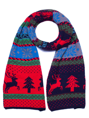 SCARF   CHRISTMAS THEME  JTF99651NVY - Scarvesnthangs
 - 2