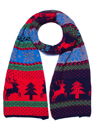 SCARF   CHRISTMAS THEME  JTF99651NVY