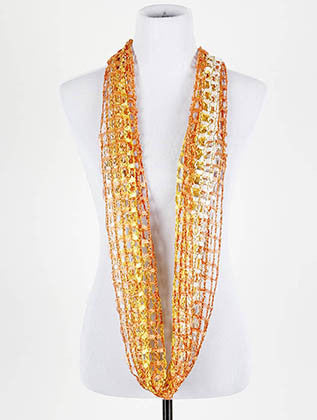 SCARF   METALLIC NETTING  JTF99694TCMLT - Scarvesnthangs
 - 3