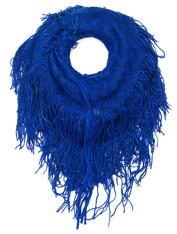 SCARF   KNITTED  JTF99852BLU - Scarvesnthangs
 - 2