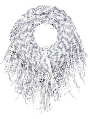 SCARF   KNITTED  JTF99852WHT