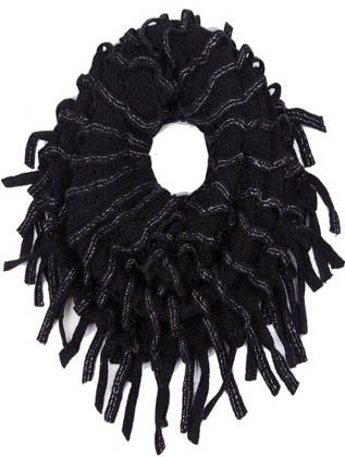 SCARF   KNITTED  JTF99861BLK