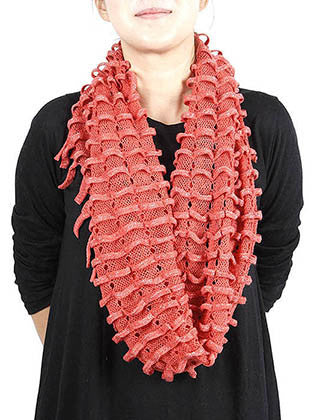 SCARF   KNITTED  JTF99861PNK - Scarvesnthangs
 - 3