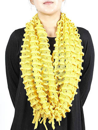 SCARF   KNITTED  JTF99861YEW - Scarvesnthangs
 - 3