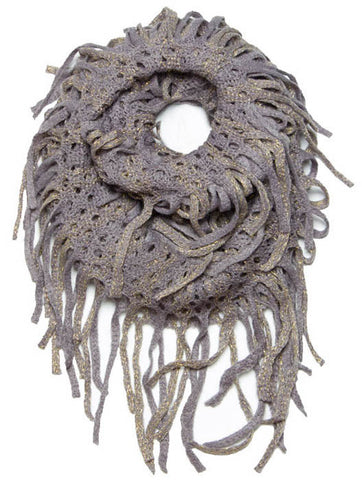 SCARF   KINTTED  JTF99862GRY - Scarvesnthangs
 - 2