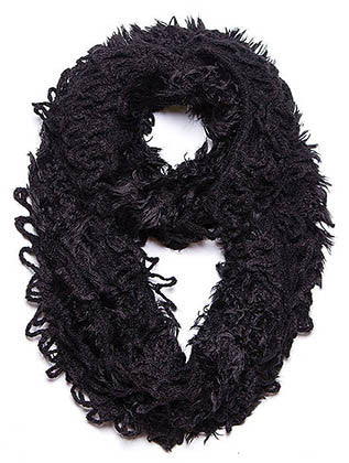 SCARF   LOOPY KNITTED  JTF99863BLK