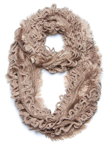 SCARF   LOOPY KNITTED  JTF99863BRO - Scarvesnthangs
 - 2