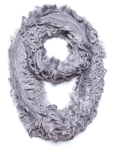 SCARF   LOOPY KNITTED  JTF99863GRY - Scarvesnthangs
 - 2
