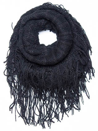 SCARF   KNITTED  JTF99866BLK
