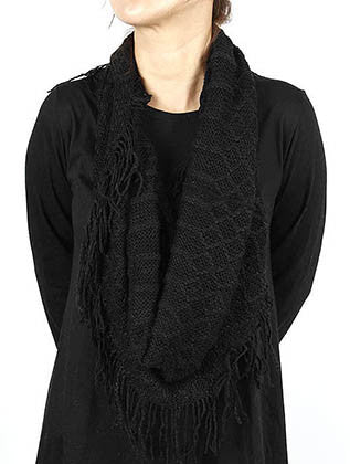 SCARF   KNITTED  JTF99866BLK - Scarvesnthangs
 - 3