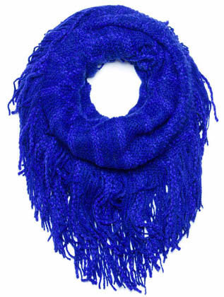 SCARF   KNITTED  JTF99866BLU - Scarvesnthangs
 - 1