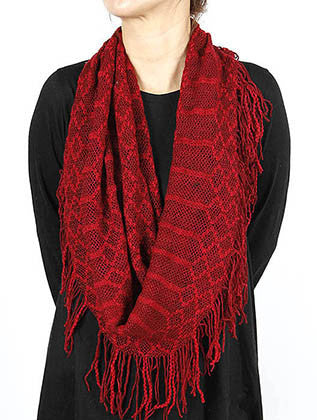 SCARF   KNITTED  JTF99866RED - Scarvesnthangs
 - 3