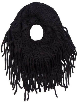 SCARF   KNITTED  JTF99867BLK - Scarvesnthangs
 - 1