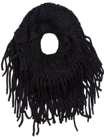 SCARF   KNITTED  JTF99867BLK - Scarvesnthangs
 - 2