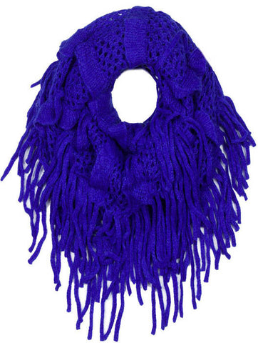 SCARF   KNITTED  JTF99867BLU - Scarvesnthangs
 - 2