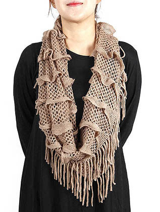 SCARF   KNITTED  JTF99867BRO - Scarvesnthangs
 - 3