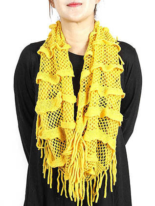 SCARF   KNITTED  JTF99867YEW - Scarvesnthangs
 - 3