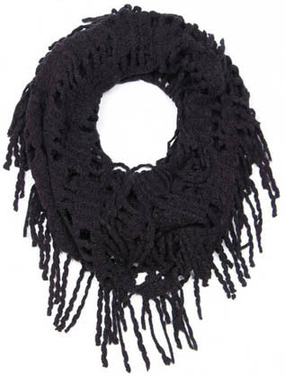 SCARF   KNITTED  JTF99880BLK - Scarvesnthangs
 - 1