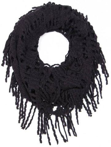 SCARF   KNITTED  JTF99880BLK - Scarvesnthangs
 - 2