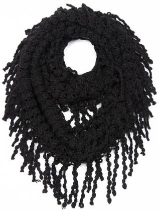 SCARF   KNITTED  JTF99881BLK - Scarvesnthangs
 - 1