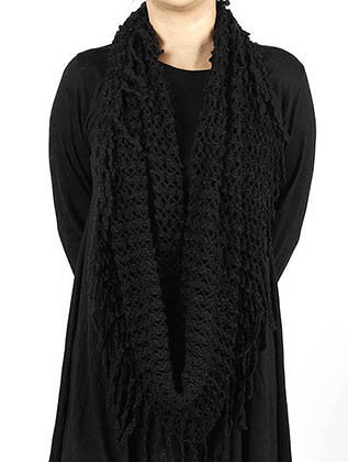 SCARF   KNITTED  JTF99881BLK - Scarvesnthangs
 - 3