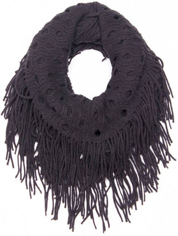 SCARF   KNITTED  JTF99882BLK - Scarvesnthangs
 - 2