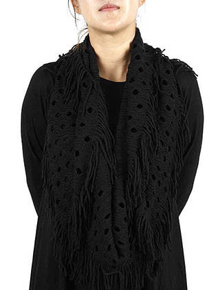 SCARF   KNITTED  JTF99882BLK - Scarvesnthangs
 - 3