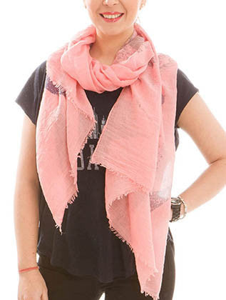 SCARF   STARBURST PRINT  JTF99921PNK - Scarvesnthangs
 - 1