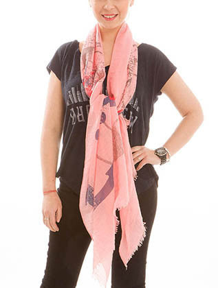 SCARF   STARBURST PRINT  JTF99921PNK - Scarvesnthangs
 - 3