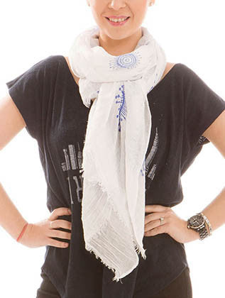 SCARF   SUNBURST PRINT  JTF99923BLU - Scarvesnthangs
 - 3