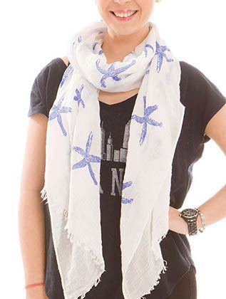 SCARF   STARFISH PRINT  JTF99924BLU