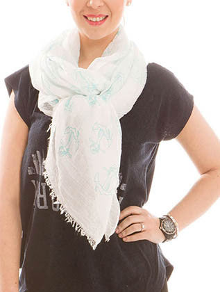 SCARF   ANCHOR PRINT  JTF99926MIN - Scarvesnthangs
 - 3